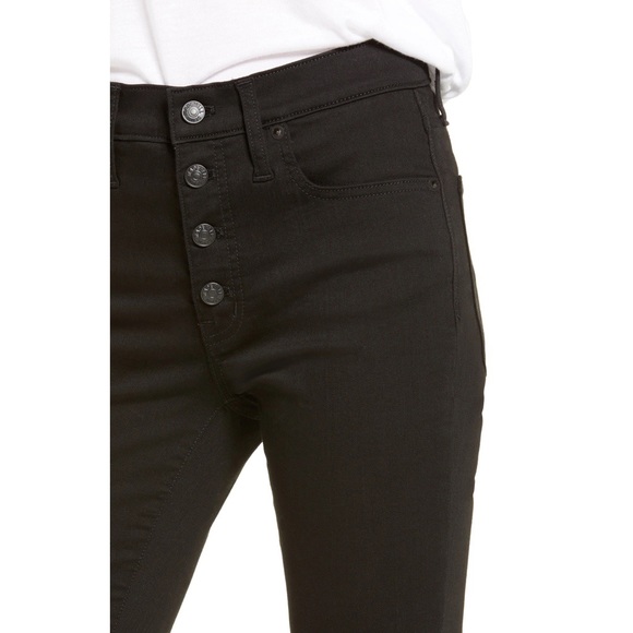 NWOT Madewell High Waist Skinny Jeans Black 25 - Picture 5 of 12